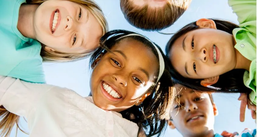 kids smiling