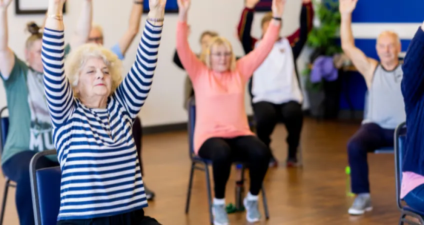 Chair yoga class