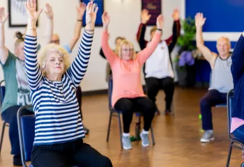 Chair yoga class