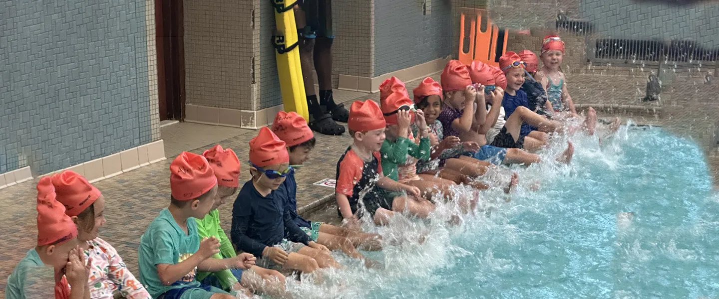 campers splashing