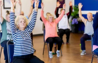 Chair yoga class